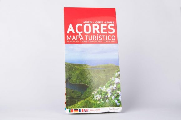 Azores Map legend in Portuguese, English, German and French