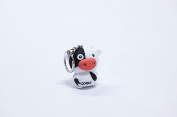 Lighted key holder in cartoon cow shaped