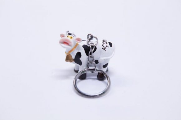 Mini key holder in cow shape