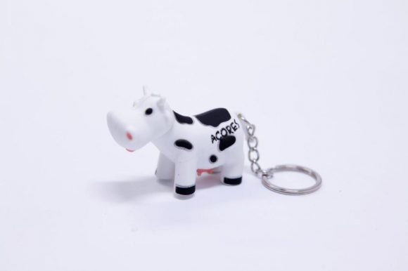 Lighted key holder in cow shape
