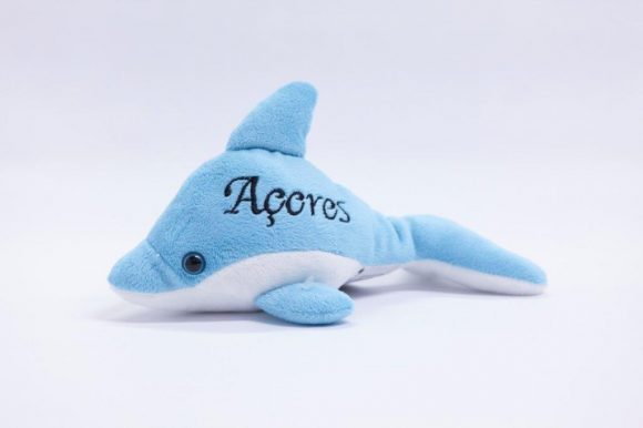 Azores blue dolphin Stuffed Animal without sound 18cm