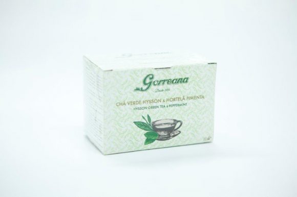 Saco de chá verde com hortelã da Gorreana